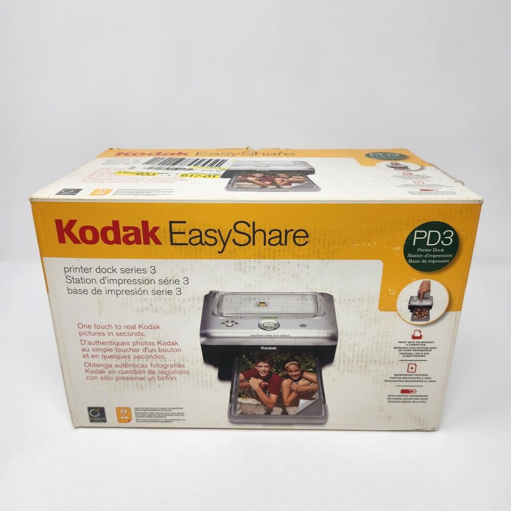Kodak Easyshare Series 3 PD3 Printer Dock W/ Box And Accessories And Manuals